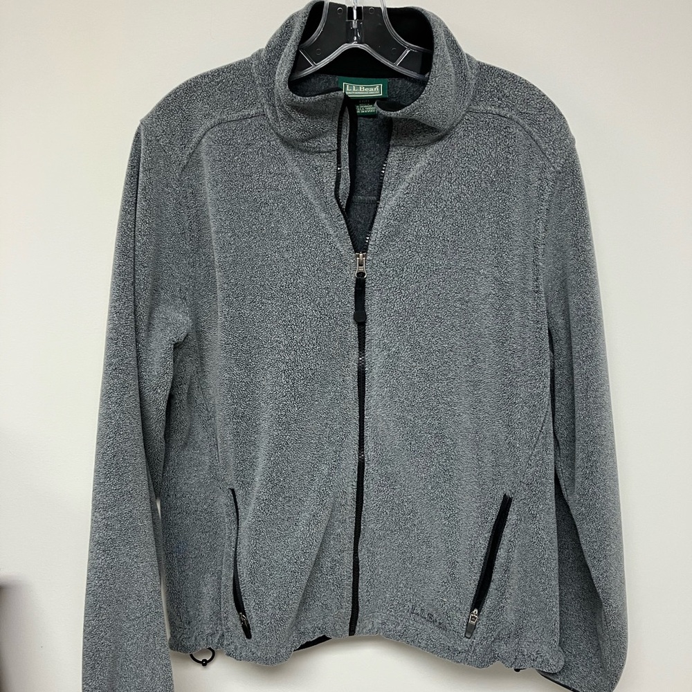 L.L. Bean Charcoal Fleece Jacket, L
